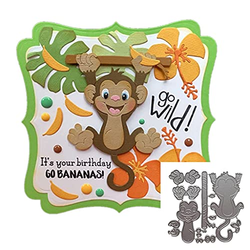 Netter Affe DIY Stanzschablone, Scrapbooking Prägeschablonen Stanzformen Schablonen Für Scrapbooking, Fotopapier, Karten, Handwerk Prägen von ECMQS