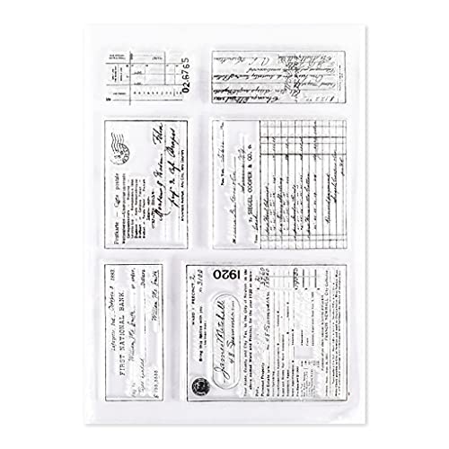 Retro Multielement Transparente Briefmarke, Silikon Stempel Set, Clear Stamps,DIY Scrapbooking Werkzeug Bastelei von ECMQS