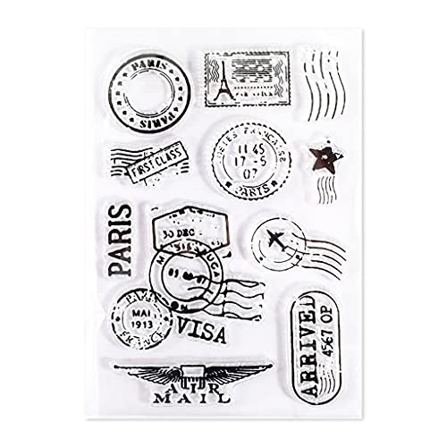 Retro Multielement Transparente Briefmarke, Silikon Stempel Set, Clear Stamps,DIY Scrapbooking Werkzeug Bastelei Retro Multielement Transparente Briefmarke, Silikon Stempel Set, Clear Stamps,DIY Scrapbooking Werkzeug Bastelei von ECMQS