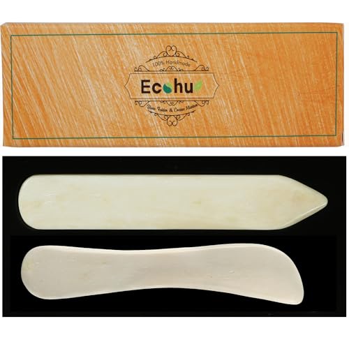 Ecohu Falzbein & Falzwerkzeug – 2 Stück – Ritzen, Falten für Origami, Papierbasteln, Buchbinden, Lederhandwerk und Kartenherstellung & Faltpapier von ECOHU