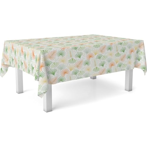 ECOMMERC3 Fleckabweisende Tischdecke für rechteckigen Tisch, Größe 100x140 cm | Schmutzabweisende Tischdecke, extra weich und wasserdicht, PALMITO GRÜN von ECOMMERC3