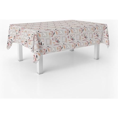 ECOMMERC3 Fleckabweisende Tischdecke für rechteckigen Tisch, Größe 100x140 cm | Schmutzabweisende Tischdecke, extra weich und wasserdicht, SEGRE ROSA von ECOMMERC3