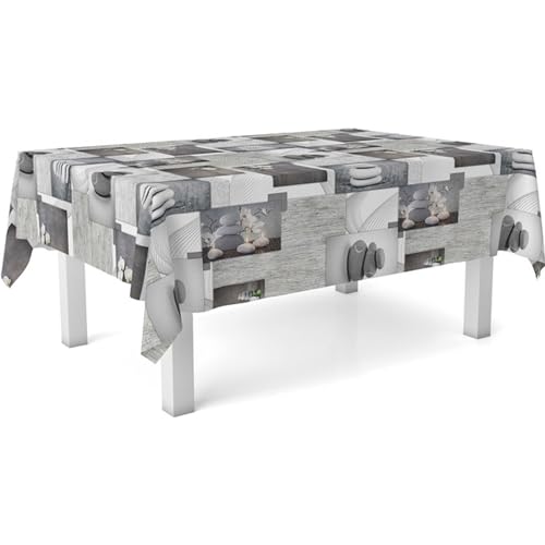 ECOMMERC3 Fleckabweisende Tischdecke für rechteckigen Tisch, Größe 100x140 cm | Schmutzabweisende Tischdecke, extra weich und wasserdicht, Zen Steine ECOMMERC3 Fleckabweisende Tischdecke für rechteckigen Tisch, Größe 100x140 cm | Schmutzabweisende Tischdecke, extra weich und wasserdicht, Zen Steine von ECOMMERC3