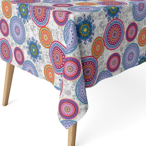 ECOMMERC3 Fleckabweisende Tischdecke für rechteckigen Tisch, Größe 140 x 140 cm, schmutzabweisende Tischdecke, extra weich und wasserdicht, Lila ECOMMERC3 Fleckabweisende Tischdecke für rechteckigen Tisch, Größe 140 x 140 cm, schmutzabweisende Tischdecke, extra weich und wasserdicht, Lila von ECOMMERC3