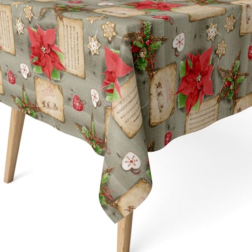 ECOMMERC3 Fleckabweisende Tischdecke für rechteckigen Tisch, Größe 180 x 140 cm, schmutzabweisende Tischdecke, extra weich und wasserdicht, Einheitsgröße, Einfarbig von ECOMMERC3