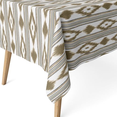 ECOMMERC3 Fleckabweisende Tischdecke für rechteckigen Tisch, Größe 180x140 cm | Schmutzabweisende Tischdecke, extra weich und wasserdicht, Islas MARRÓN von ECOMMERC3