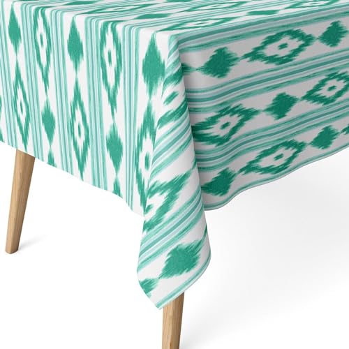ECOMMERC3 Fleckabweisende Tischdecke für rechteckigen Tisch, Größe 180x140 cm | Schmutzabweisende Tischdecke, extra weich und wasserdicht, Islas Turquesa von ECOMMERC3