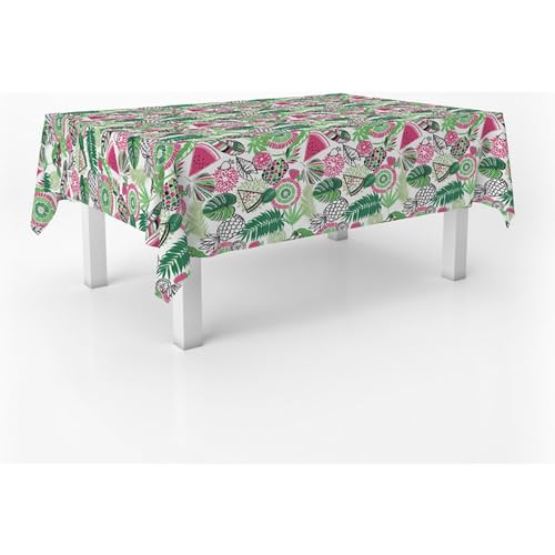 ECOMMERC3 Fleckabweisende Tischdecke für rechteckigen Tisch, Größe 200x140 cm | Schmutzabweisende Tischdecke, extra weich und wasserdicht, Juicy GRÜN von ECOMMERC3