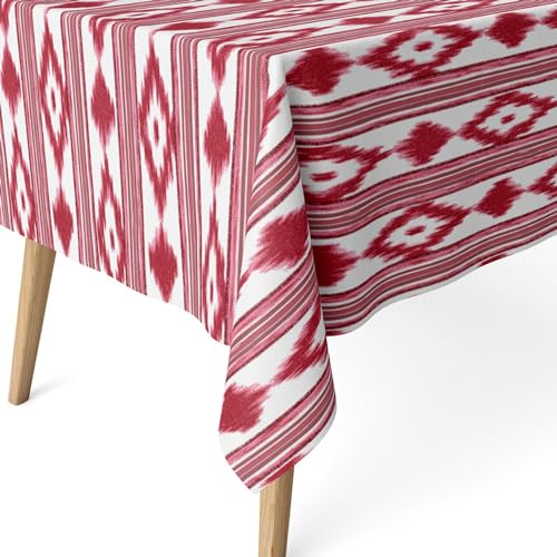 ECOMMERC3 Fleckabweisende Tischdecke für rechteckigen Tisch, Größe 220x140 cm | Schmutzabweisende Tischdecke, extra weich und wasserdicht, Islas Rojo von ECOMMERC3