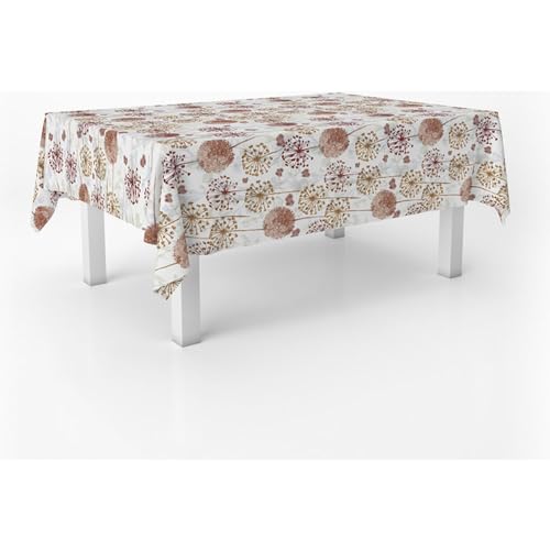 ECOMMERC3 Fleckabweisende Tischdecke für rechteckigen Tisch, Größe 240x140 cm | Schmutzabweisende Tischdecke, extra weich und wasserdicht, Freda LILA von ECOMMERC3