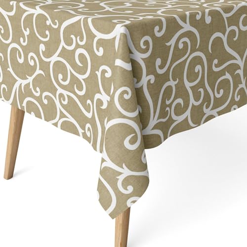 ECOMMERC3 Fleckabweisende Tischdecke für rechteckigen Tisch, Größe 240x140 cm | Schmutzabweisende Tischdecke, extra weich und wasserdicht, LOIRET SENFFARBE ECOMMERC3 Fleckabweisende Tischdecke für rechteckigen Tisch, Größe 240x140 cm | Schmutzabweisende Tischdecke, extra weich und wasserdicht, LOIRET SENFFARBE von ECOMMERC3