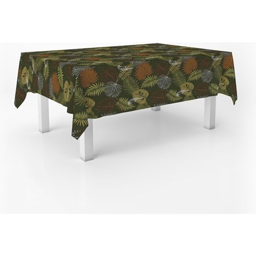ECOMMERC3 Fleckabweisende Tischdecke für rechteckigen Tisch, Größe 250x140 cm | Schmutzabweisende Tischdecke, extra weich und wasserdicht, ARGA ORANGE von ECOMMERC3