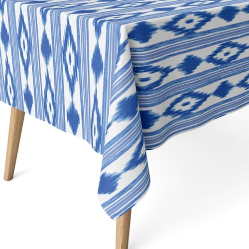 ECOMMERC3 Fleckabweisende Tischdecke für rechteckigen Tisch, Größe 250x140 cm | Schmutzabweisende Tischdecke, extra weich und wasserdicht, Islas Azul von ECOMMERC3