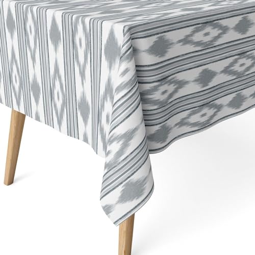 ECOMMERC3 Fleckabweisende Tischdecke für rechteckigen Tisch, Größe 250x140 cm | Schmutzabweisende Tischdecke, extra weich und wasserdicht, Islas GRIS von ECOMMERC3