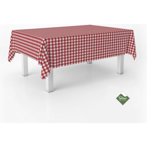 ECOMMERC3 Fleckabweisende Tischdecke für rechteckigen Tisch, Größe 250x140 cm | Schmutzabweisende Tischdecke, extra weich und wasserdicht, Rot ECOMMERC3 Fleckabweisende Tischdecke für rechteckigen Tisch, Größe 250x140 cm | Schmutzabweisende Tischdecke, extra weich und wasserdicht, Rot von ECOMMERC3