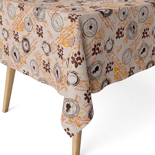 ECOMMERC3 Fleckabweisende Tischdecke für rechteckigen Tisch, Größe 260 x 140 cm, schmutzabweisend, extra weich und wasserdicht, Braun ECOMMERC3 Fleckabweisende Tischdecke für rechteckigen Tisch, Größe 260 x 140 cm, schmutzabweisend, extra weich und wasserdicht, Braun von ECOMMERC3