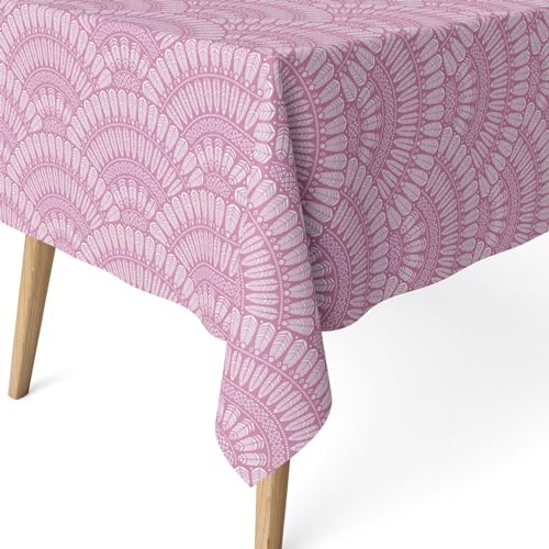 ECOMMERC3 Fleckabweisende Tischdecke für rechteckigen Tisch, Größe 260 x 140 cm, schmutzabweisende Tischdecke, extra weich und wasserdicht, Lila von ECOMMERC3