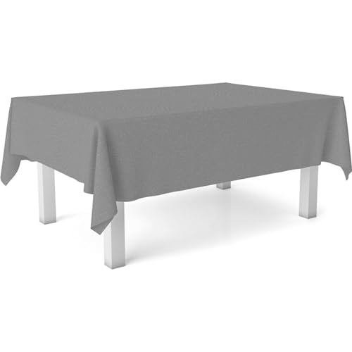 ECOMMERC3 Fleckabweisende Tischdecke für rechteckigen Tisch, Größe 260x140 cm | Schmutzabweisende Tischdecke, extra weich und wasserdicht, GRAU ECOMMERC3 Fleckabweisende Tischdecke für rechteckigen Tisch, Größe 260x140 cm | Schmutzabweisende Tischdecke, extra weich und wasserdicht, GRAU von ECOMMERC3