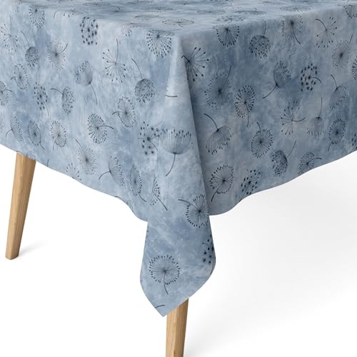 ECOMMERC3 Fleckabweisende Tischdecke für rechteckigen Tisch, Größe 260x140 cm | Schmutzabweisende Tischdecke, extra weich und wasserdicht, Leon Azul von ECOMMERC3