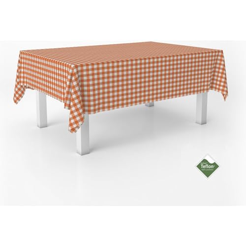 ECOMMERC3 Fleckabweisende Tischdecke für rechteckigen Tisch, Größe 260x140 cm | Schmutzabweisende Tischdecke, extra weich und wasserdicht, Orange ECOMMERC3 Fleckabweisende Tischdecke für rechteckigen Tisch, Größe 260x140 cm | Schmutzabweisende Tischdecke, extra weich und wasserdicht, Orange von ECOMMERC3