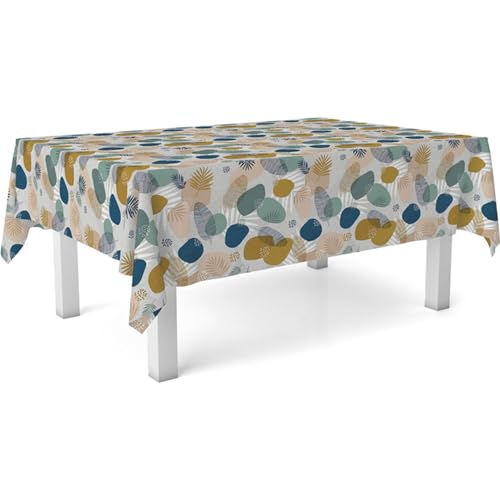 ECOMMERC3 Fleckabweisende Tischdecke für rechteckigen Tisch, Größe 260x140 cm | Schmutzabweisende Tischdecke, extra weich und wasserdicht, TORMES GRÜN von ECOMMERC3