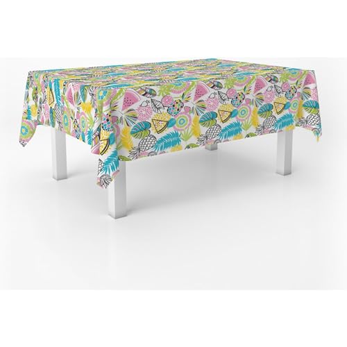 ECOMMERC3 Fleckabweisende Tischdecke für rechteckigen Tisch, Größe 300x140 cm | Schmutzabweisende Tischdecke, extra weich und wasserdicht, Juicy BLAU von ECOMMERC3