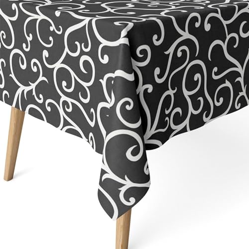 ECOMMERC3 Fleckabweisende Tischdecke für rechteckigen Tisch, Größe 300x140 cm | Schmutzabweisende Tischdecke, extra weich und wasserdicht, LOIRET SCHWARZ ECOMMERC3 Fleckabweisende Tischdecke für rechteckigen Tisch, Größe 300x140 cm | Schmutzabweisende Tischdecke, extra weich und wasserdicht, LOIRET SCHWARZ von ECOMMERC3