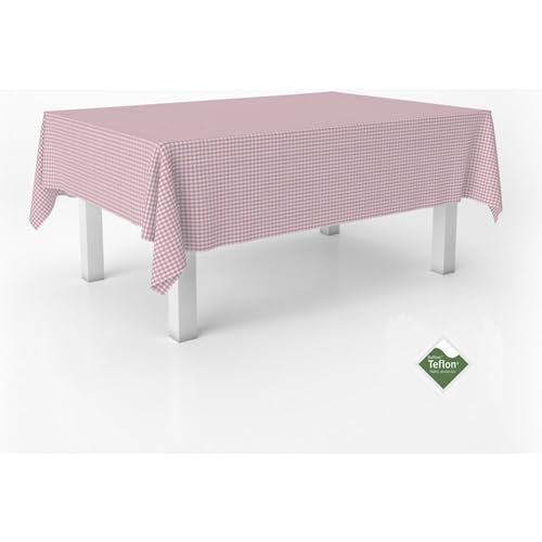 ECOMMERC3 Fleckabweisende Tischdecke für rechteckigen Tisch, Größe 300x140 cm | Schmutzabweisende Tischdecke, extra weich und wasserdicht, Rosa von ECOMMERC3
