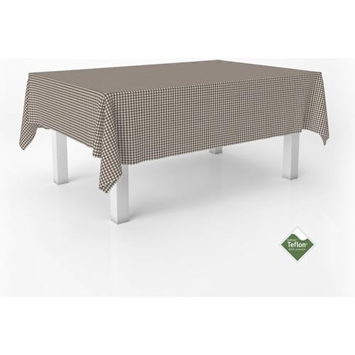 ECOMMERC3 Vichy Tischdecke, schmutzabweisend, rechteckig, Größe 250 x 140 cm, Vichy-Tischdecke, extra weich und wasserdicht, Braun ECOMMERC3 Vichy Tischdecke, schmutzabweisend, rechteckig, Größe 250 x 140 cm, Vichy-Tischdecke, extra weich und wasserdicht, Braun von ECOMMERC3
