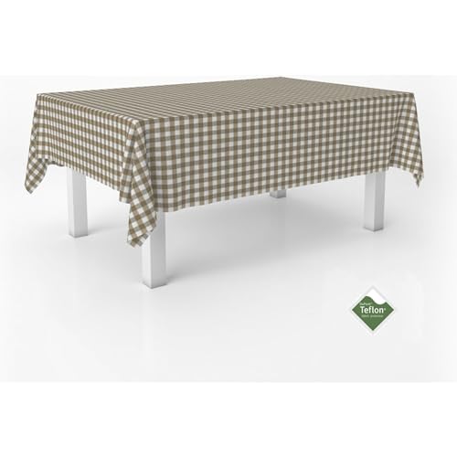 ECOMMERC3 Vichy Tischdecke, schmutzabweisend, rechteckig, Größe 260 x 140 cm, Vichy-Tischdecke, extra weich und wasserdicht, Lederfarbe, Leder ECOMMERC3 Vichy Tischdecke, schmutzabweisend, rechteckig, Größe 260 x 140 cm, Vichy-Tischdecke, extra weich und wasserdicht, Lederfarbe, Leder von ECOMMERC3