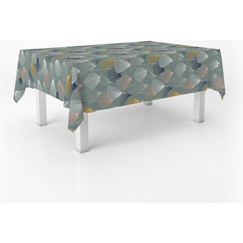 ECOMMERC3 Wachstuch, rechteckig, Größe 100 x 140 cm, Stil, Haltbarkeit und einfache Reinigung für Ihren Tisch – fleckenabweisende und wasserdichte Wachstuch-Tischdecke, Blau von ECOMMERC3
