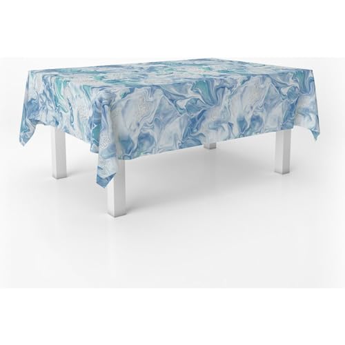 ECOMMERC3 Wachstuch, rechteckig, Größe 140 x 140 cm, Stil, Haltbarkeit und einfache Reinigung für Ihren Tisch – Wachstuch-Tischdecke, schmutzabweisend und wasserdicht, Blau ECOMMERC3 Wachstuch, rechteckig, Größe 140 x 140 cm, Stil, Haltbarkeit und einfache Reinigung für Ihren Tisch – Wachstuch-Tischdecke, schmutzabweisend und wasserdicht, Blau von ECOMMERC3