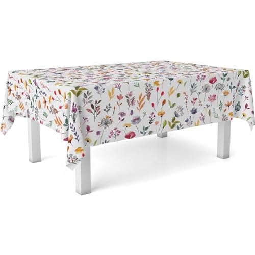 ECOMMERC3 Wachstuch, rechteckig, Größe 180 x 140 cm, Stil, Haltbarkeit und einfache Reinigung für Ihren Tisch – fleckenabweisende und wasserdichte Wachstuch-Tischdecke, Einfarbig von ECOMMERC3