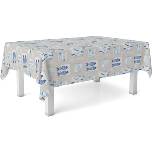 ECOMMERC3 Wachstuch, rechteckig, Größe 250 x 140 cm, Stil, Haltbarkeit und einfache Reinigung für Ihren Tisch – fleckenabweisende und wasserdichte Wachstuch-Tischdecke, Einfarbig von ECOMMERC3