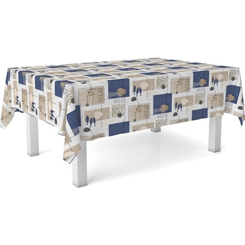 ECOMMERC3 Wachstuch, rechteckig, Größe 250 x 140 cm, Stil, Haltbarkeit und einfache Reinigung für Ihren Tisch – fleckenabweisende und wasserdichte Wachstuch-Tischdecke, Einfarbig von ECOMMERC3