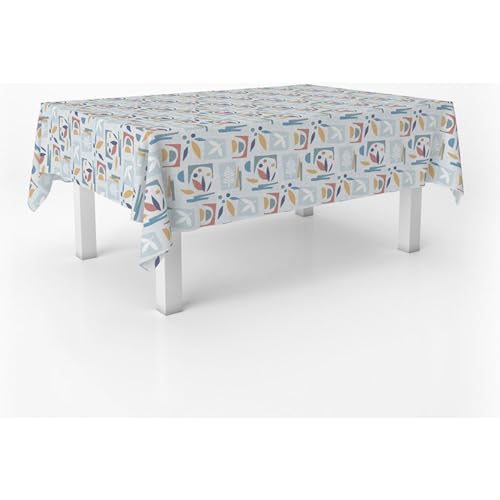ECOMMERC3 Wachstuch, rechteckig, Größe 300 x 140 cm, Stil, Haltbarkeit und einfache Reinigung für Ihren Tisch – fleckenabweisende und wasserdichte Wachstuch-Tischdecke von ECOMMERC3
