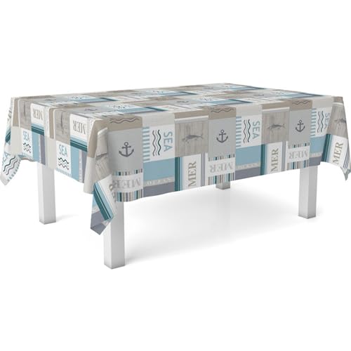 ECOMMERC3 Wachstuch, rechteckig, Größe 300 x 140 cm, Stil, Haltbarkeit und einfache Reinigung für Ihren Tisch – fleckenabweisende und wasserdichte Wachstuch-Tischdecke von ECOMMERC3