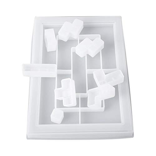 ECOSWAY Handgefertigte Tetris-Würfel, Silikon-Formen für die Aufbewahrung von Epoxidharz-Form für Bastelarbeiten von ECOSWAY