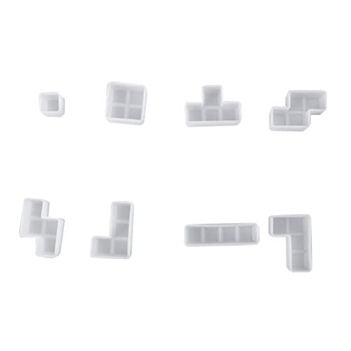 ECOSWAY Handgefertigte Tetris-Würfel, Silikon-Formen für die Aufbewahrung von Epoxidharz-Form für Bastelarbeiten von ECOSWAY