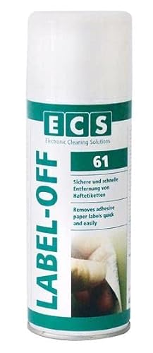 ECS 61 Label-Off Etikettenentferner Etikettenlöser Label Kleberlöser Spray 400 ml von ECS Cleaning Solutions