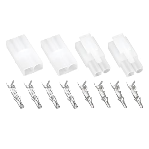 ECSiNG 2 Sets Batterieladegerät, Kabelsteckdose, elektrische Kabelverbinder, kompatibel mit Optimate-Klemmen, Steckverbindern, männlich-weibliches Steckergehäuse ECSiNG 2 Sets Batterieladegerät, Kabelsteckdose, elektrische Kabelverbinder, kompatibel mit Optimate-Klemmen, Steckverbindern, männlich-weibliches Steckergehäuse von ECSiNG