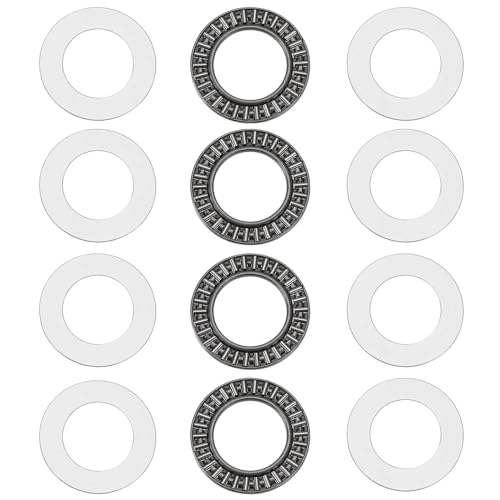 ECSiNG 4 Sätze AXK2542 Axial-Nadellager mit Unterlegscheiben 25 Mm Bohrung 42 Mm Außendurchmesser 1 Mm Dicke Axiallager für Maschinen Und Geräte CNC-Maschine von ECSiNG