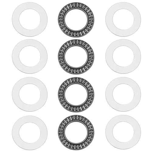 ECSiNG 4 Sätze AXK2542 Axial-Nadellager mit Unterlegscheiben 25 Mm Bohrung 42 Mm Außendurchmesser 1 Mm Dicke Axiallager für Maschinen Und Geräte CNC-Maschine von ECSiNG