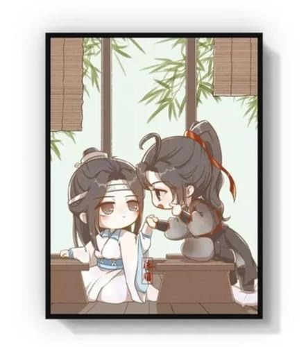 ECUCU Diamond Painting Erwachsene Kinder, Mo Dao Zu Shi Cartoon-Muster, V, 5D Diamant Painting Bilder DIY Arts Craft Diamant Painting Kits als Home Wand Dekor von ECUCU