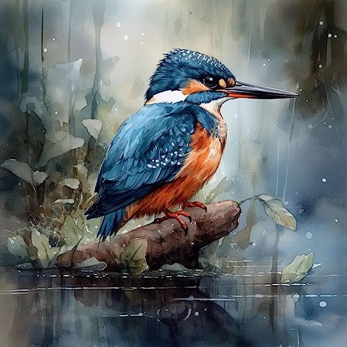 ECUCU Diamond Painting Set für Kinder, Blauer Eisvogel am Wasser, E für Kinder Mädchen, Erwachsene, Diamant Painting Bilder Arts Craft für Home Wand Decor ECUCU Diamond Painting Set für Kinder, Blauer Eisvogel am Wasser, E für Kinder Mädchen, Erwachsene, Diamant Painting Bilder Arts Craft für Home Wand Decor von ECUCU
