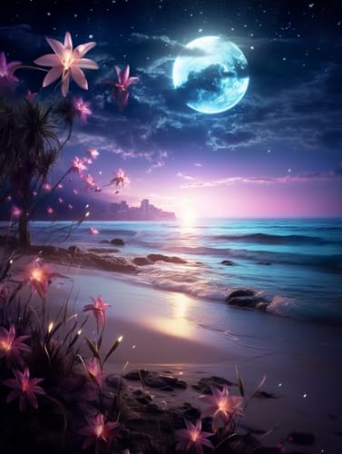ECUCU Kreuzstich Set Vorgedruckt Erwachsene, Strand unter den Sternen,D,50 * 70CM Vorgedruckt Kreuzstich Stickpackungen Stickpackung Stickset Sticken Set Cross Stitch Kit ECUCU Kreuzstich Set Vorgedruckt Erwachsene, Strand unter den Sternen,D,50 * 70CM Vorgedruckt Kreuzstich Stickpackungen Stickpackung Stickset Sticken Set Cross Stitch Kit von ECUCU