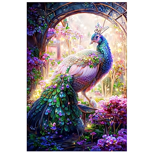 ECUCU Kreuzstich Set Vorgedruckt Tier-Pfau- und Blumendruck-Stickerei 11CT-Kreuzstichset, 40 * 50 cm FüR Erwachsene Kinder AnfäNger ECUCU Kreuzstich Set Vorgedruckt Tier-Pfau- und Blumendruck-Stickerei 11CT-Kreuzstichset, 40 * 50 cm FüR Erwachsene Kinder AnfäNger von ECUCU
