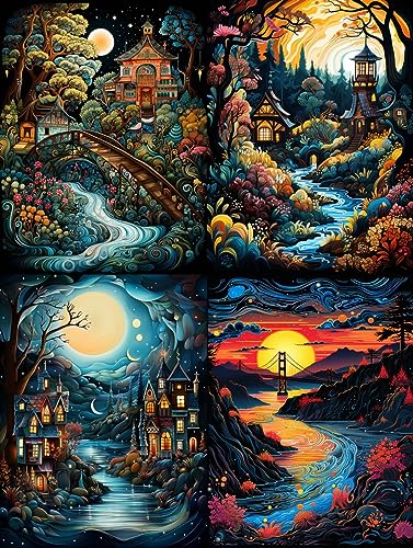 ECUCU Kreuzstich Stickpackungen Vorgedruckt Set, Waldhütte unter den Sternen,50 * 70cm, Kreuzstich Stickpackung Zum Sticken Starter Set FüR Erwachsene Kinder AnfäNger, Cross Stitch Kit ECUCU Kreuzstich Stickpackungen Vorgedruckt Set, Waldhütte unter den Sternen,50 * 70cm, Kreuzstich Stickpackung Zum Sticken Starter Set FüR Erwachsene Kinder AnfäNger, Cross Stitch Kit von ECUCU