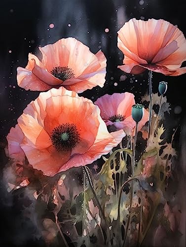ECUCU Stickbilder Vorgedruckt Kreuzstich Blühende Mohnblumen, Blumendruck, Kreuzstichmuster, Stickset, R Näharbeit und Stoff Handwerk ECUCU Stickbilder Vorgedruckt Kreuzstich Blühende Mohnblumen, Blumendruck, Kreuzstichmuster, Stickset, R Näharbeit und Stoff Handwerk von ECUCU