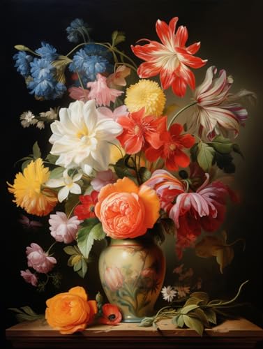 ECUCU Stickerei Set Anfänger, Schöne Blumen in Vase, C, 40 x 50 cm Erwachsene Kreuzstich Vorgedruckt, Kreuzstich Starter Kit mit Muster, Farbfäden und Werkzeuge, für DIY Kunst Handwerk Nähen ECUCU Stickerei Set Anfänger, Schöne Blumen in Vase, C, 40 x 50 cm Erwachsene Kreuzstich Vorgedruckt, Kreuzstich Starter Kit mit Muster, Farbfäden und Werkzeuge, für DIY Kunst Handwerk Nähen von ECUCU